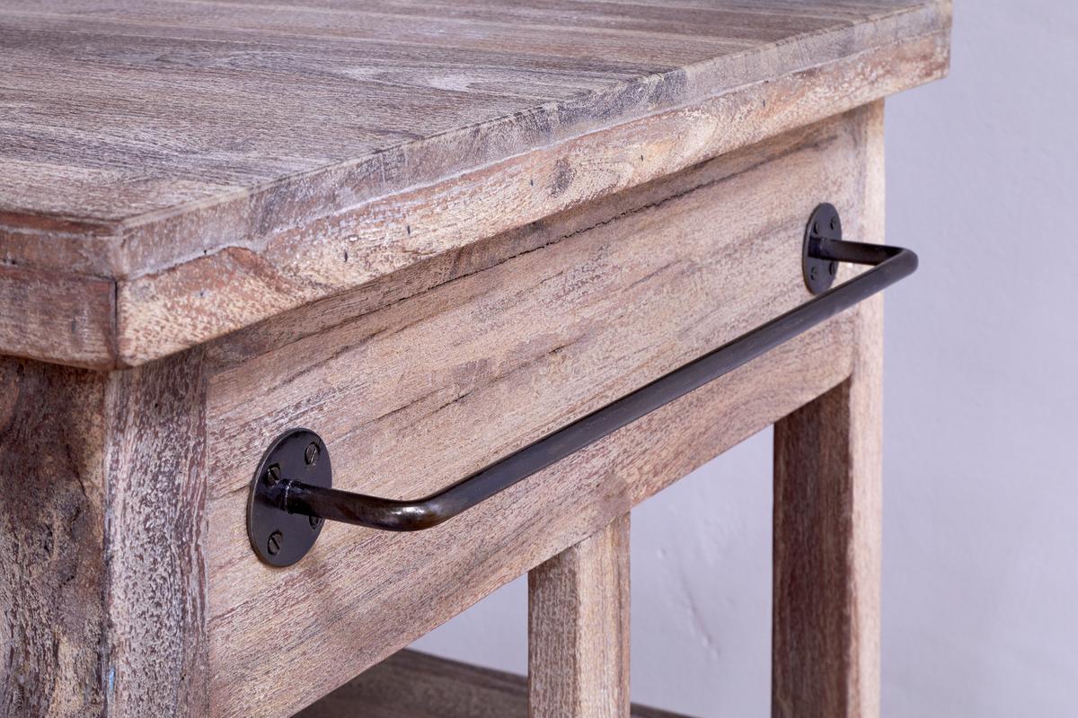 Nkuku Tivu Reclaimed Wood Butchers Block Natural