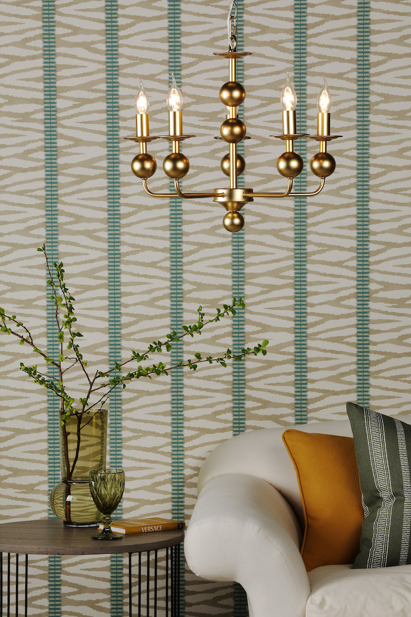 Dar Tilda 5 Light Pendant Satin Gold Fitting Only