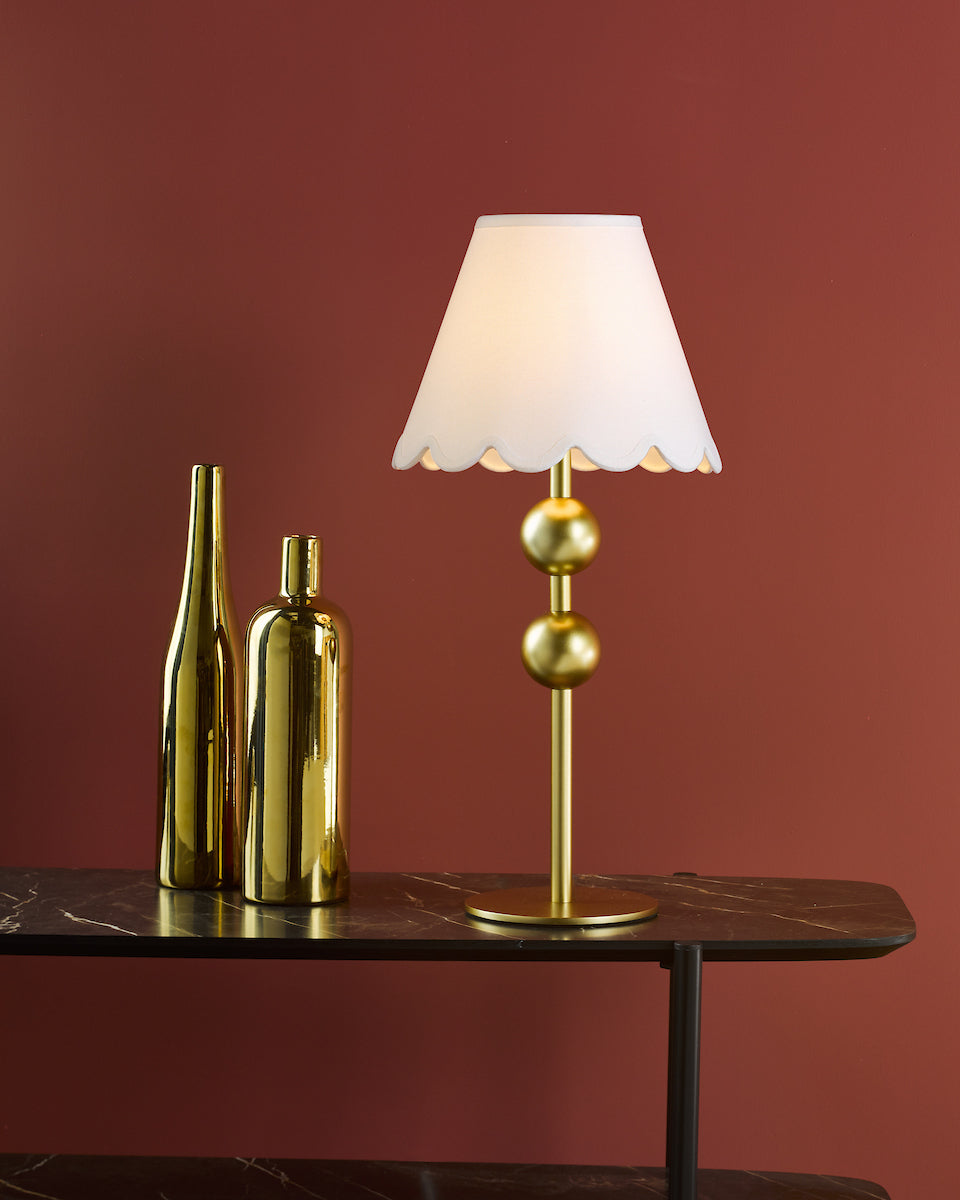 Dar Tilda Table Lamp Satin Gold Base Only