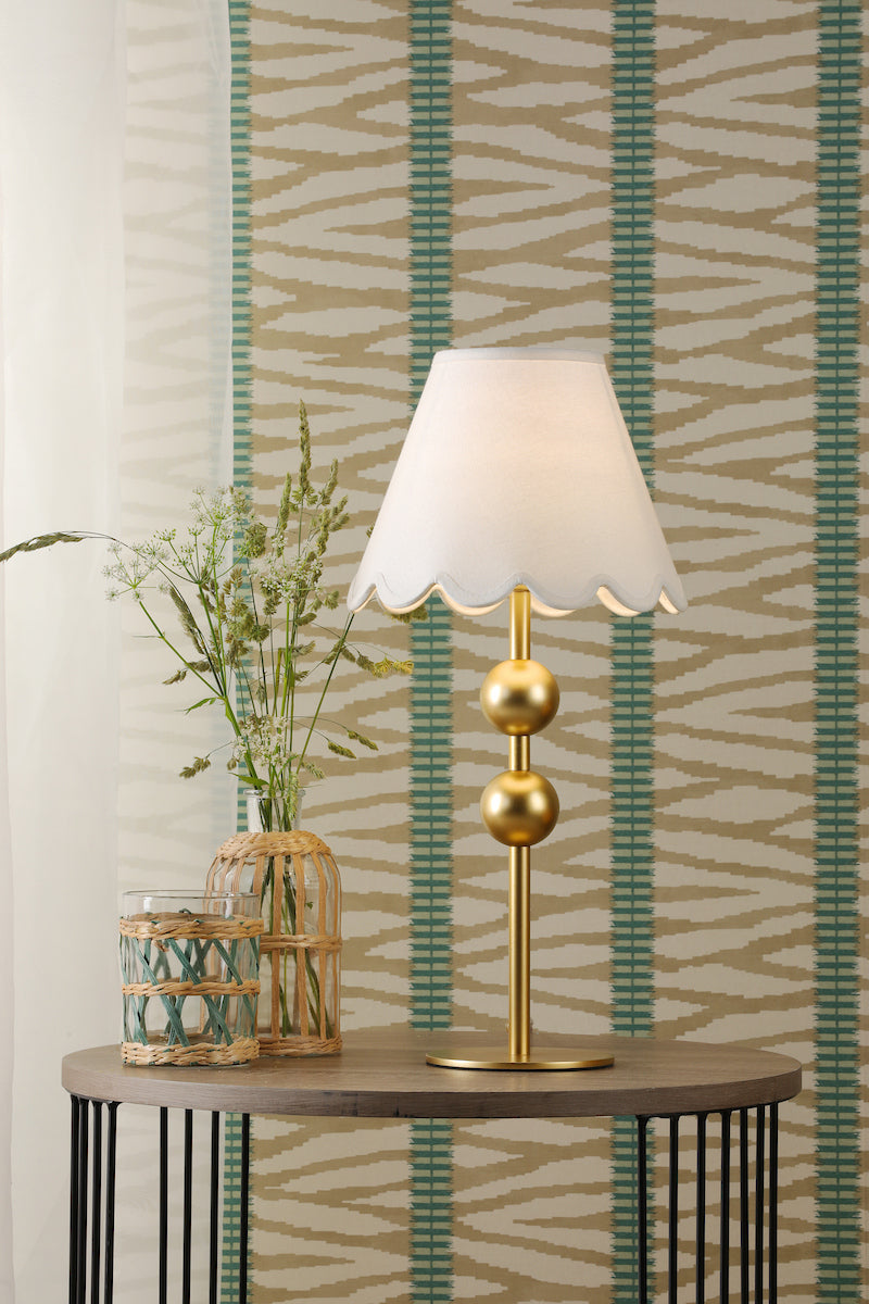 Dar Tilda Table Lamp Satin Gold Base Only