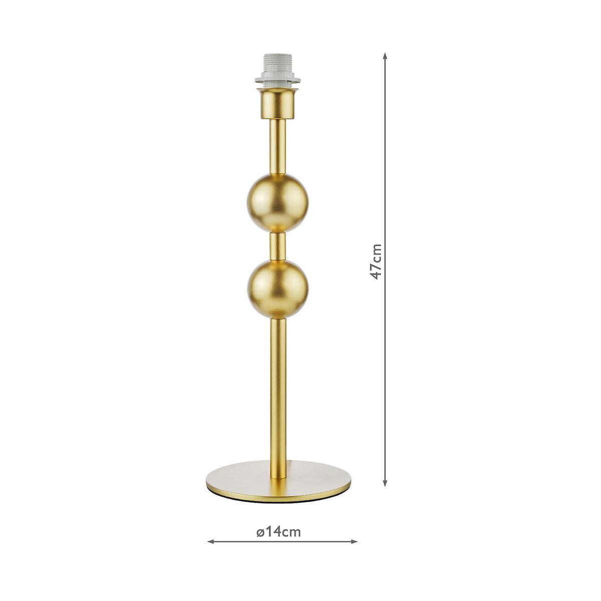 Dar Tilda Table Lamp Satin Gold Base Only