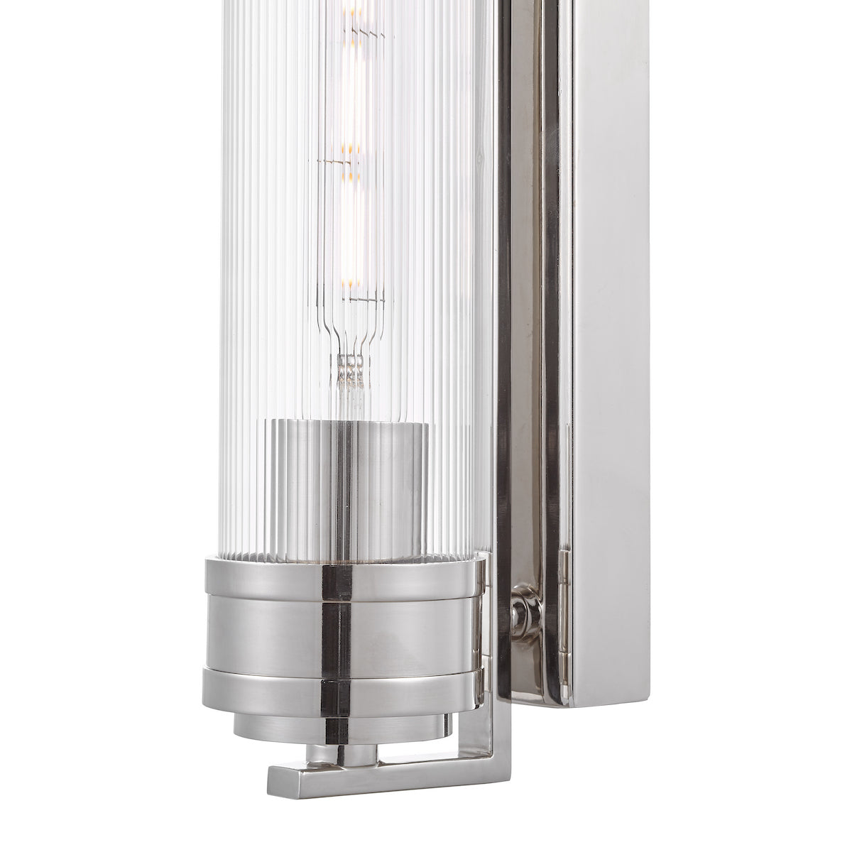 Dar Tommaso Bathroom Wall Light Polished Nickel IP44
