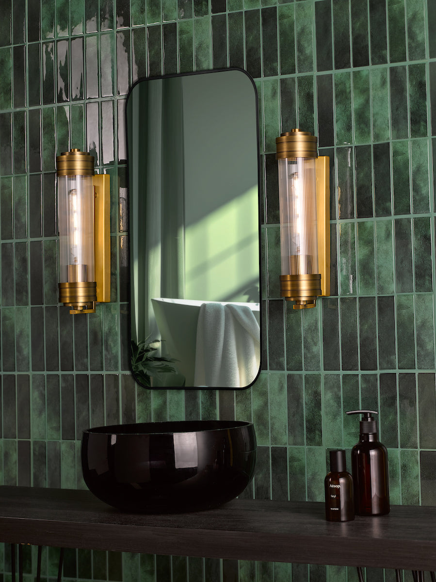 Dar Tommaso Bathroom Wall Light Antique Bronze IP44