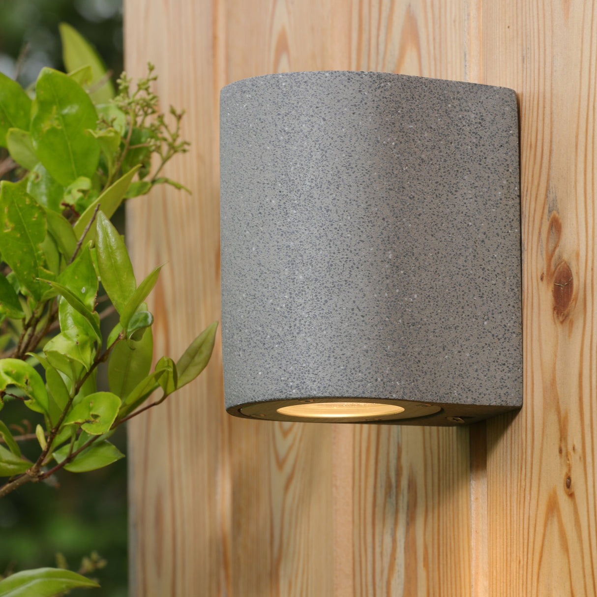 David Hunt Torbay Single Stone Outdoor Wall Light Grey IP65
