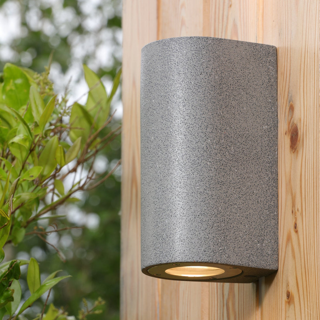 David Hunt Torbay Twin Stone Outdoor Wall Light Grey IP44