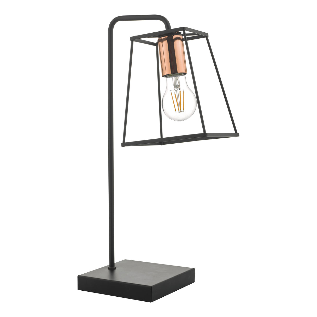 Dar Tower Table Lamp Black and Copper