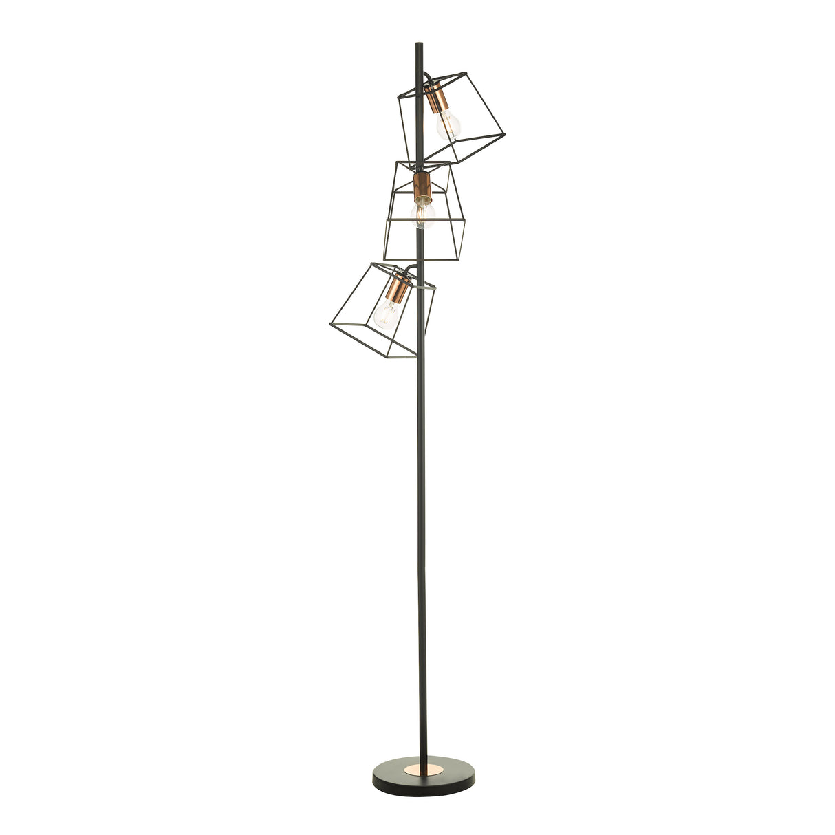 Dar Tower Floor Lamp Black and Copper