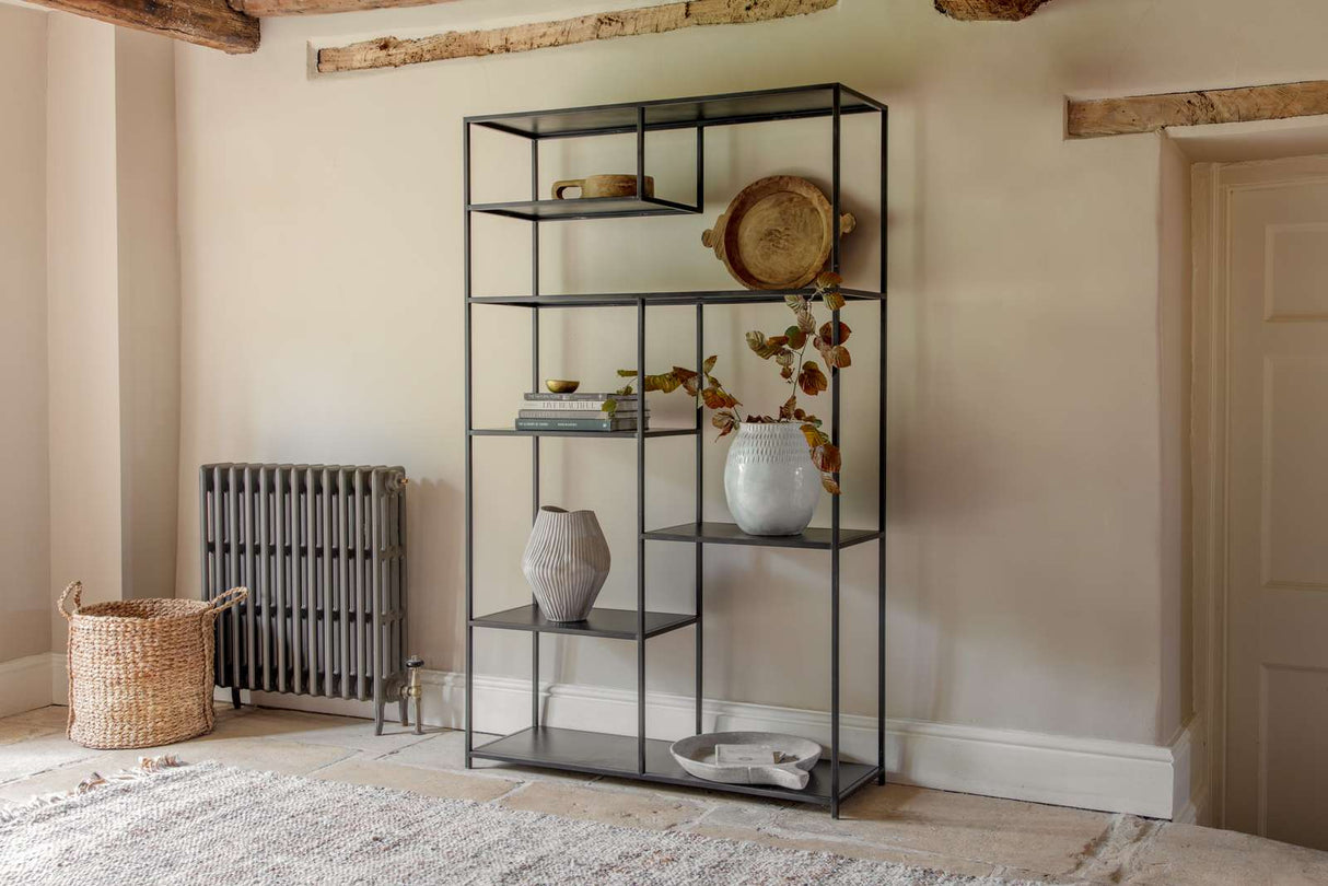 Nkuku Tanvi Display Shelf Wide Black