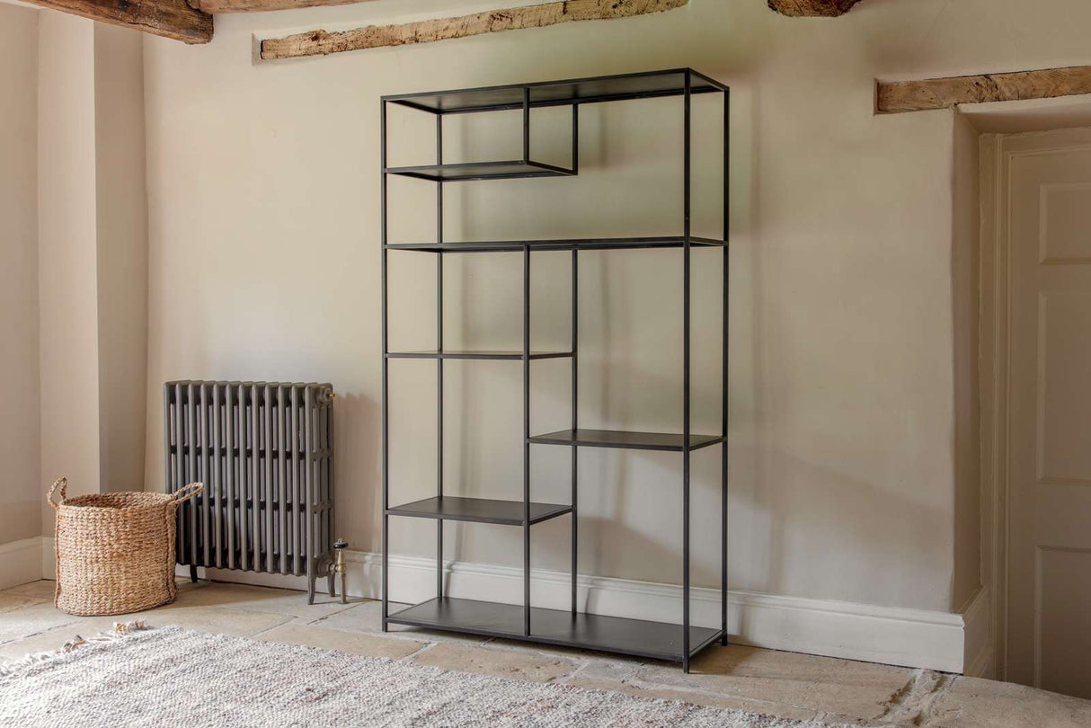 Nkuku Tanvi Display Shelf Wide Black