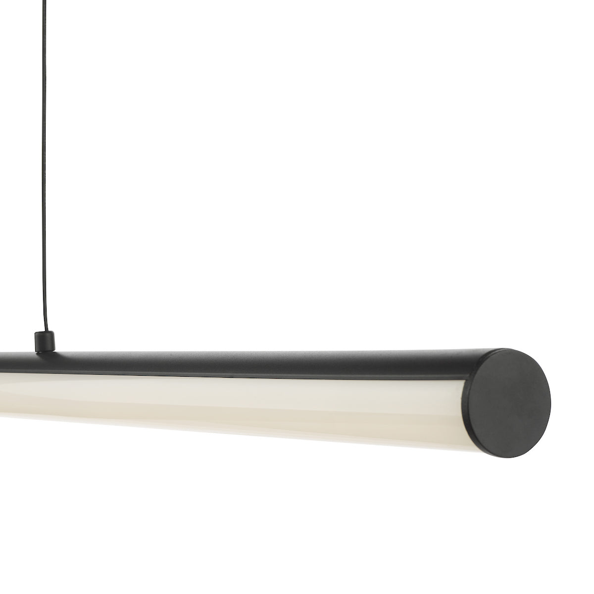 Dar Tube Bar Pendant Satin Black and Opal LED