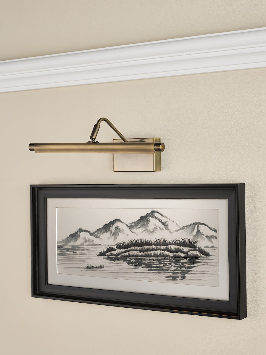 Dar Tyrus 35cm Picture Light Brushed Bronze LED