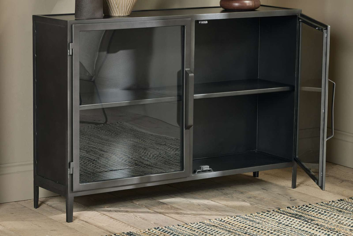 Nkuku Takua Iron Sideboard Dark Grey