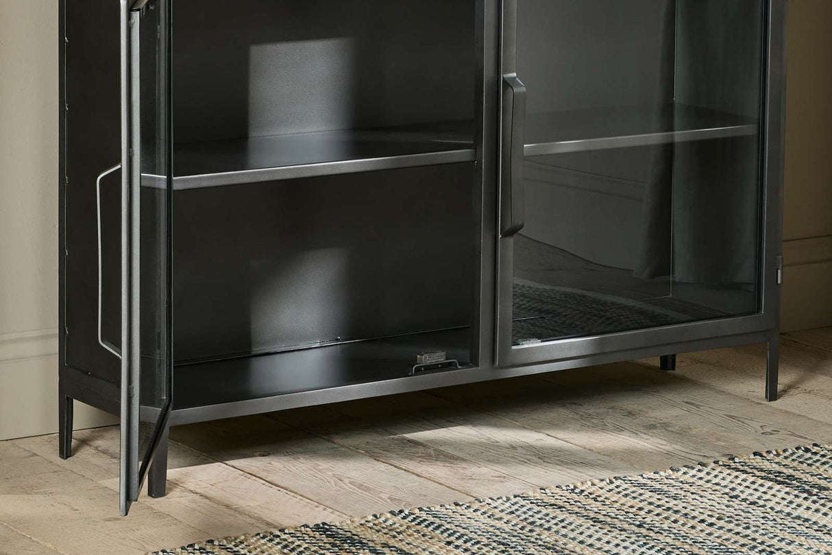 Nkuku Takua Iron Sideboard Dark Grey