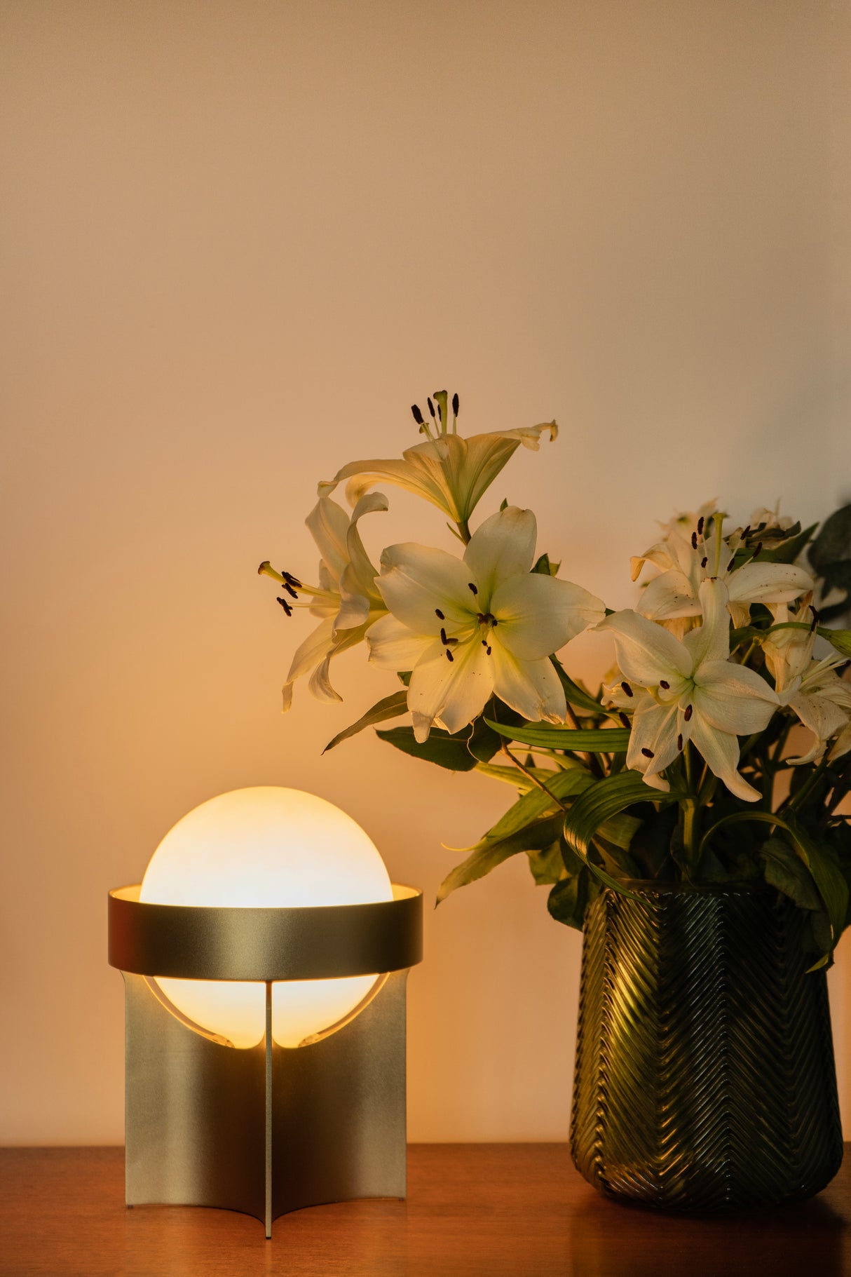 Tala Loop Table Lamp Gold with Sphere IV bulb