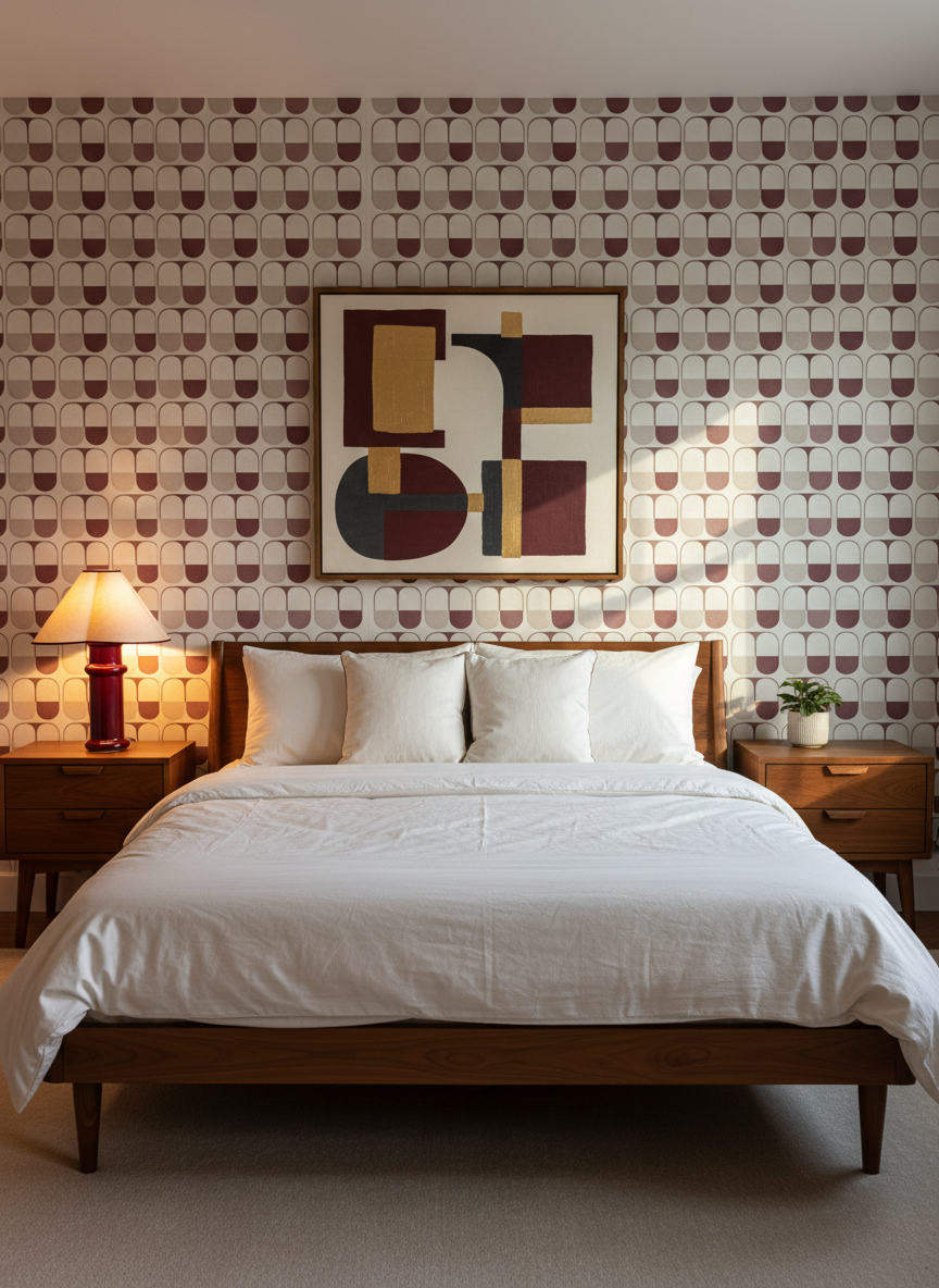 Tala Heath Table Lamp in Port Red with Shade
