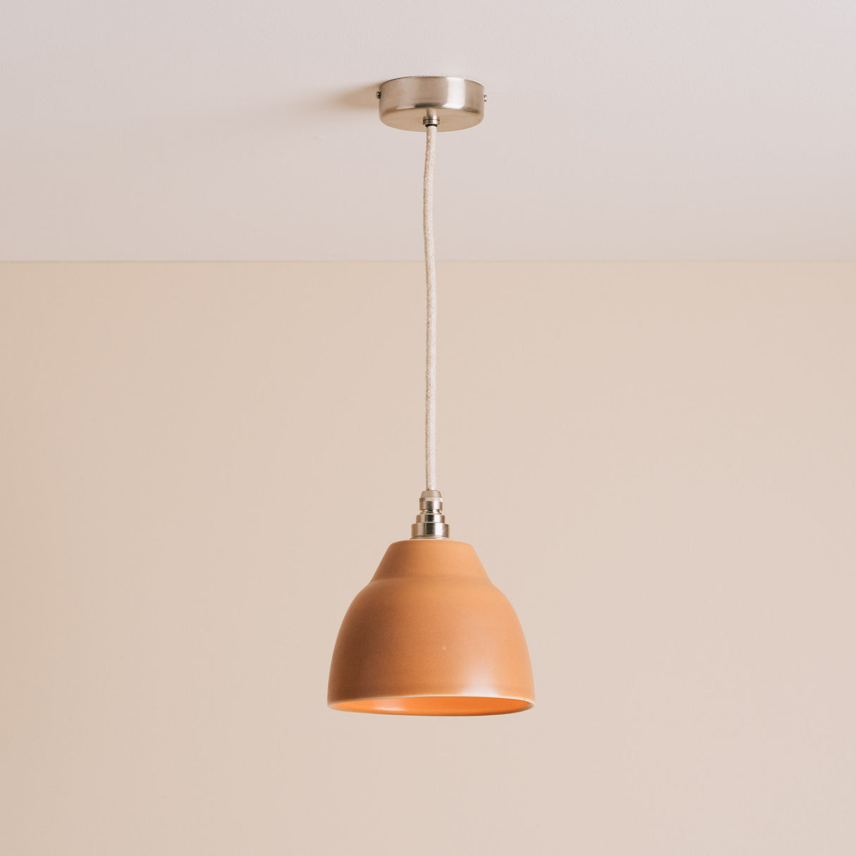 Studio Haran Small Element Pendant Light in Ceramic and Brass/Nickel