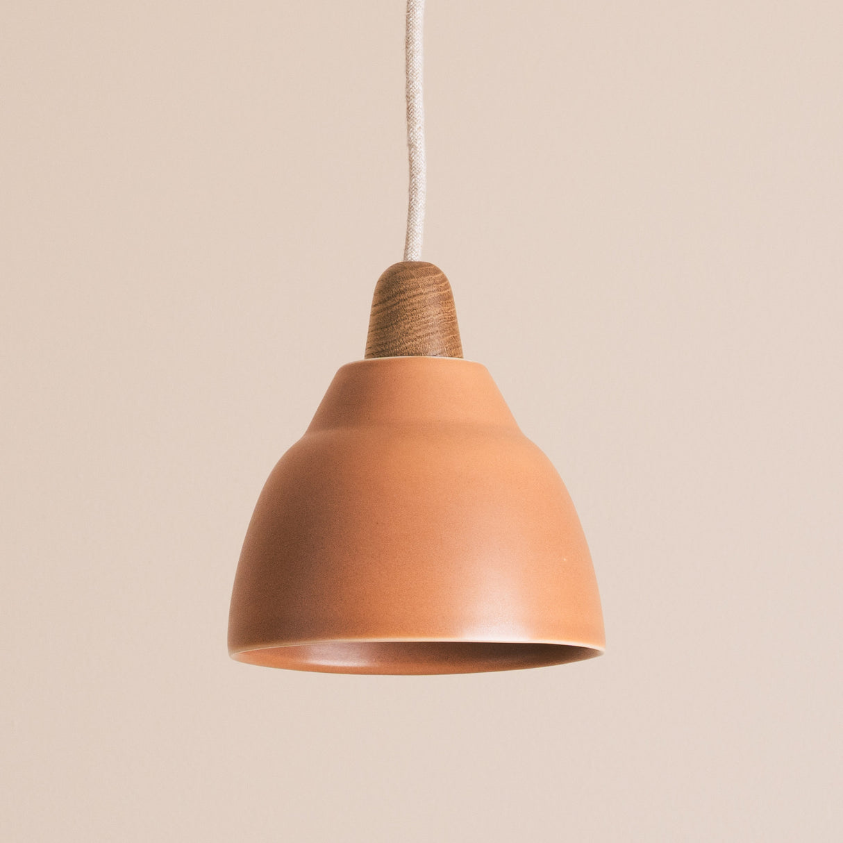 Studio Haran Small Element Pendant Light in Ceramic and Oak