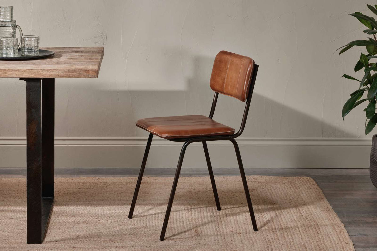 Nkuku Ukari Dining Chair Aged Tan