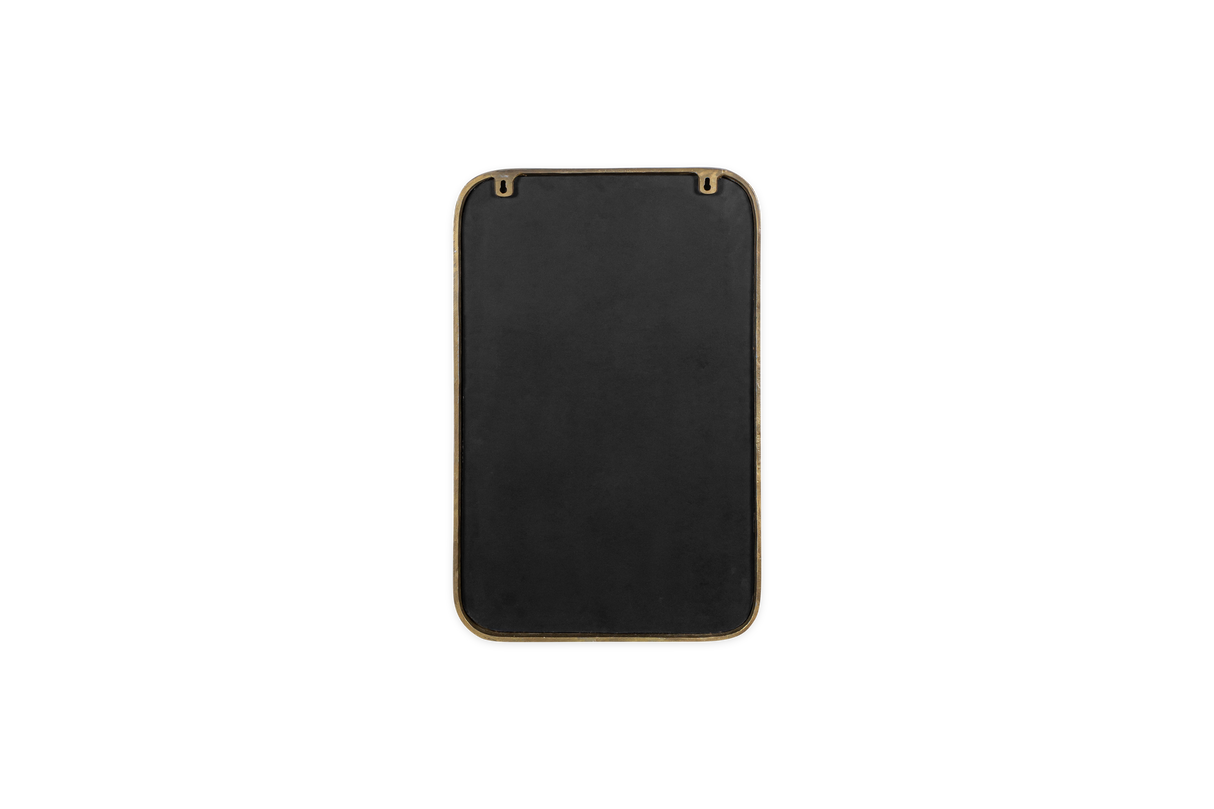 Nkuku Ungura Rounded Mirror Antique Brass Small