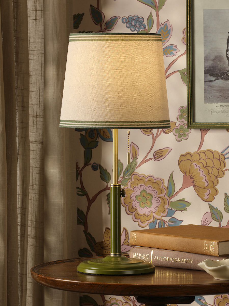 Joules Upton Table Lamp Matt Green With Shade