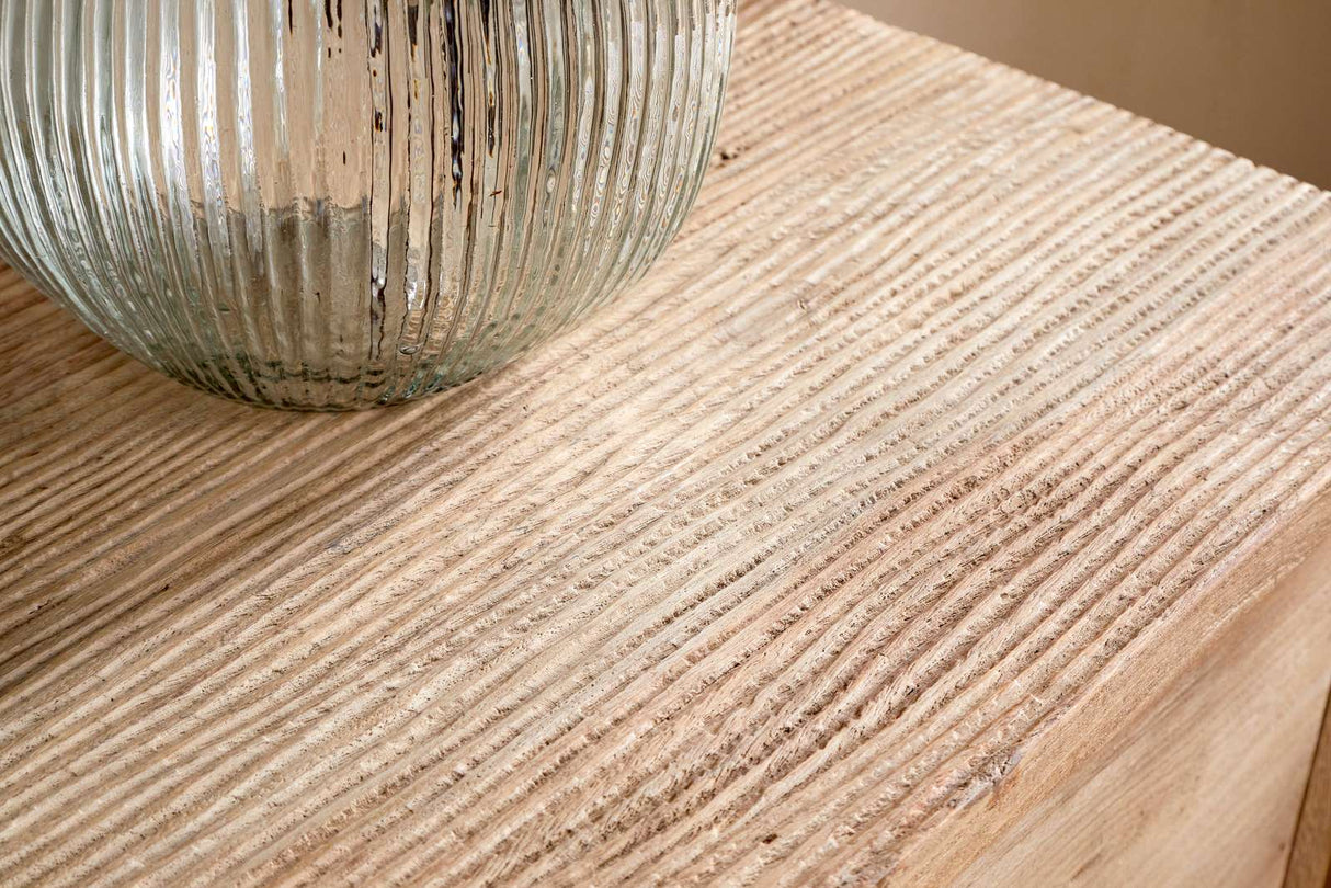 Nkuku Vivan Grooved Chest of Drawers Natural