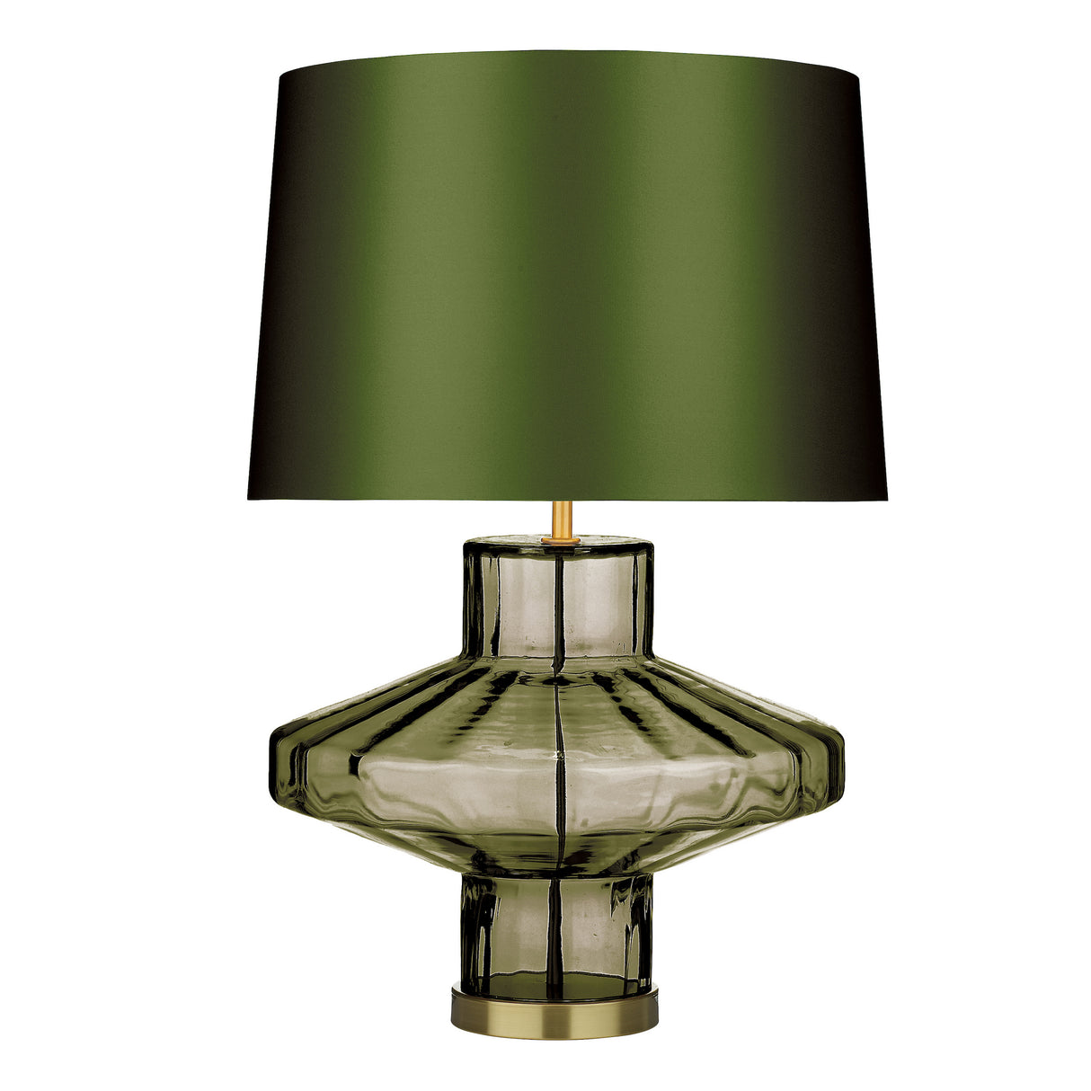 David Hunt Vienna Table Lamp Green Glass and Base Only