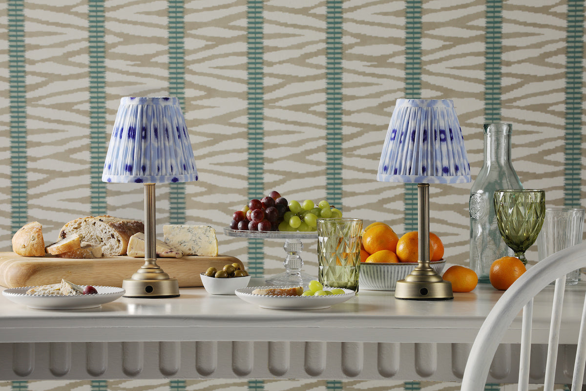 Dar Virgil LED Rechargeable Table Lamp Matt Antique Brass Base Only