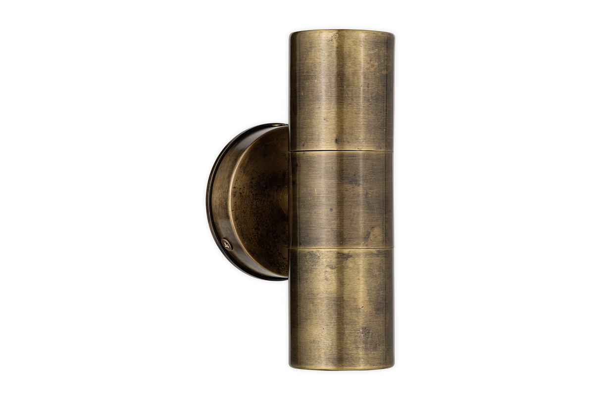 Nkuku Vitla Outdoor Wall Lamp Antique Brass