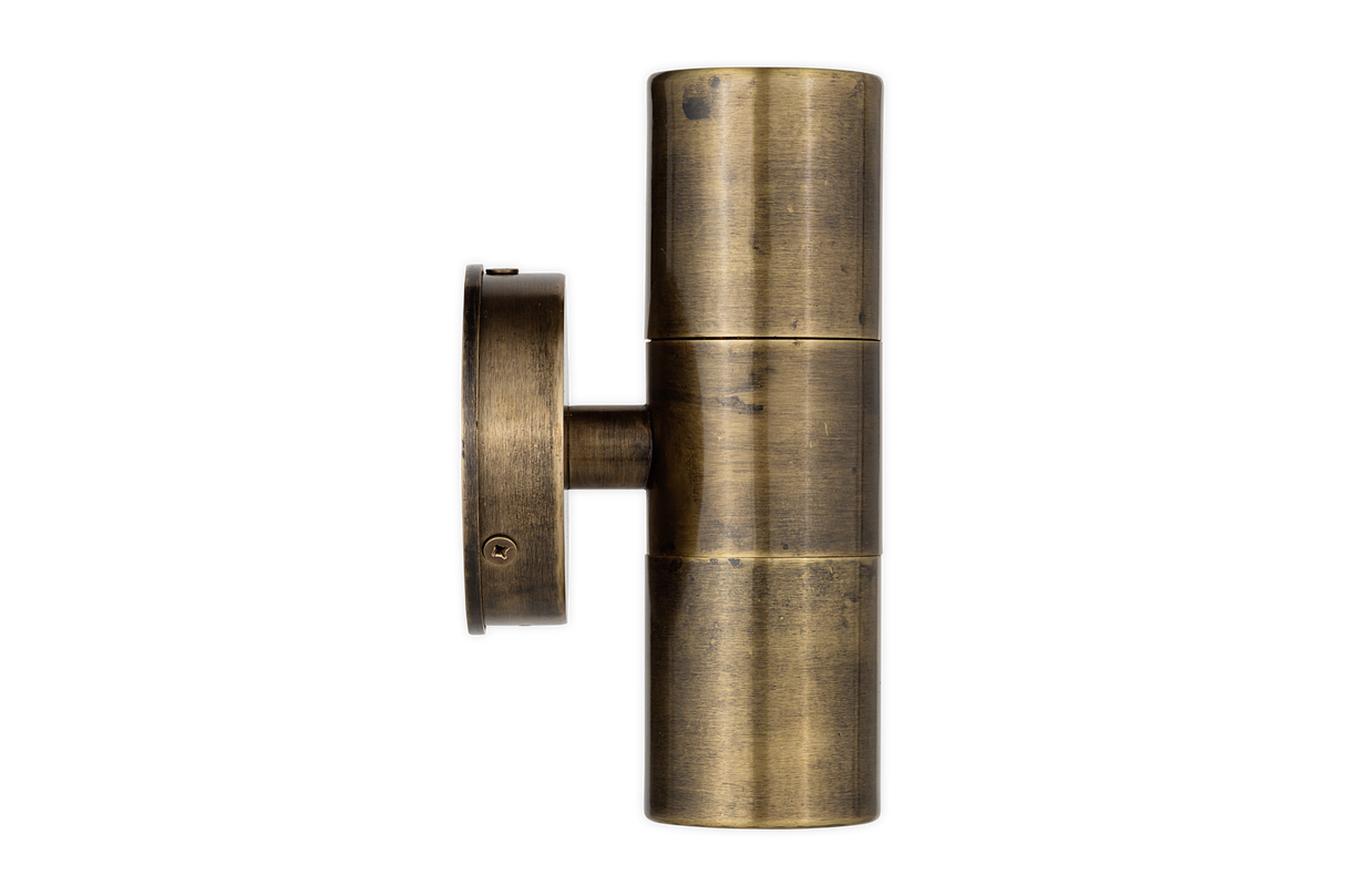 Nkuku Vitla Outdoor Wall Lamp Antique Brass