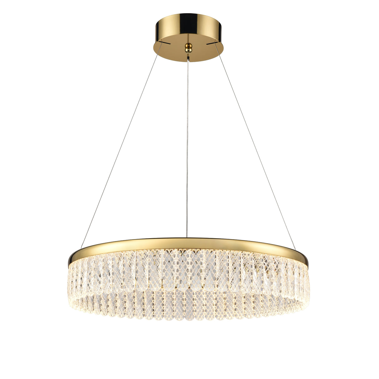 Franklite Victoria Single Tier LED Pendant Chandelier 60cm