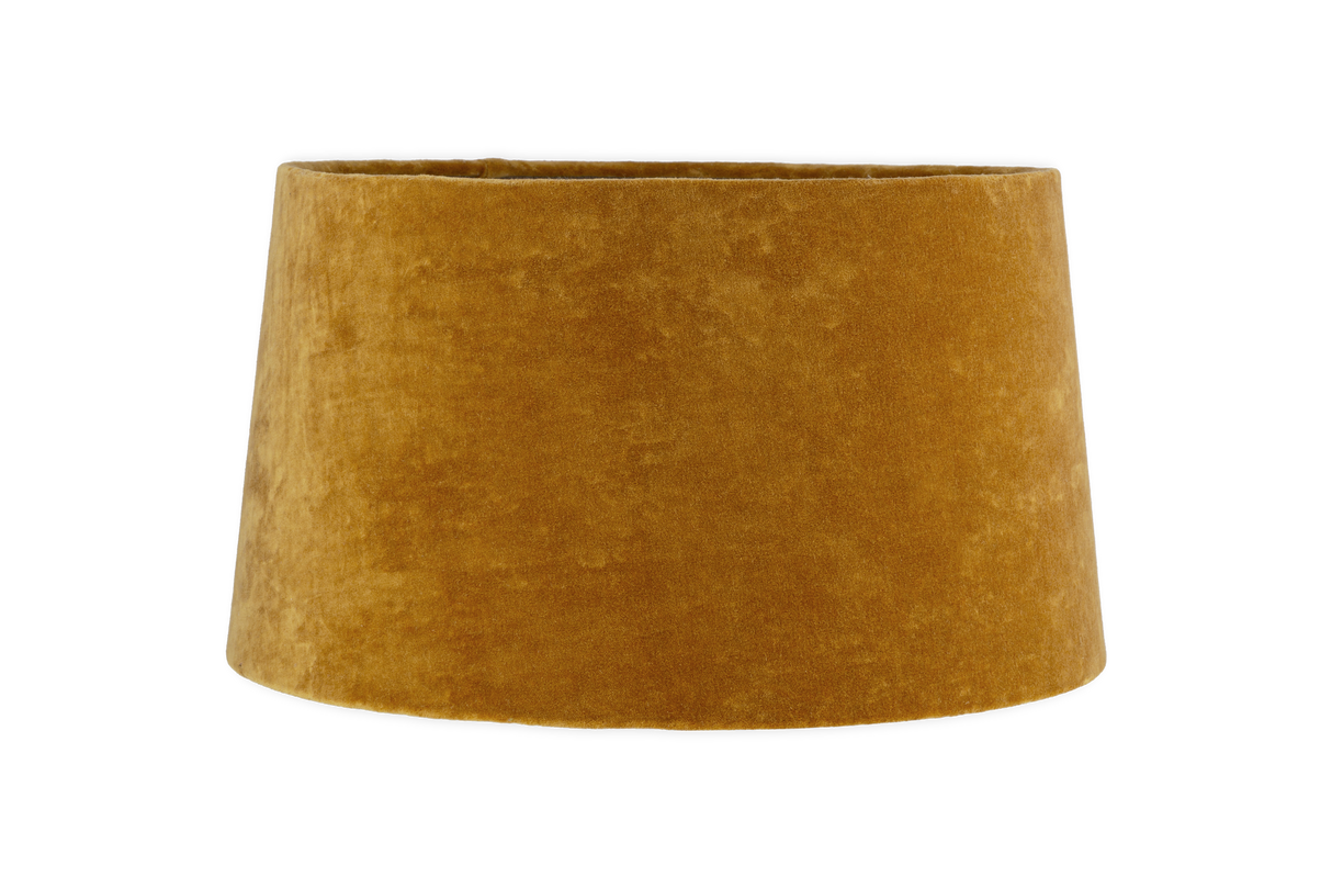 Nkuku Batakha Velvet & Linen Lampshade Dark Ochre Extra Large