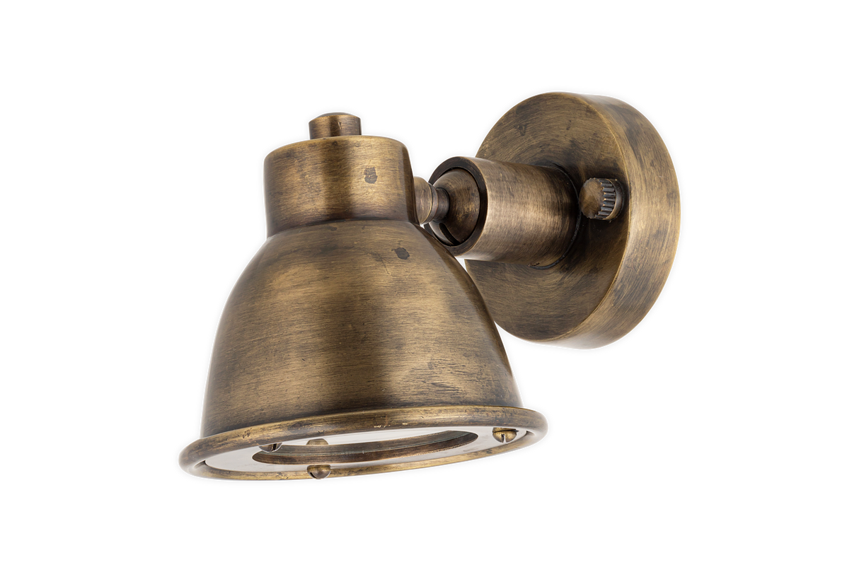 Nkuku Kasai Brass Spotlight Antique Brass