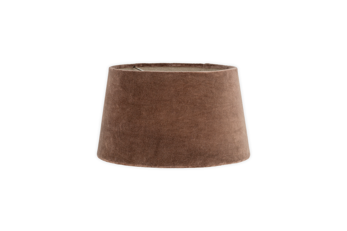 Nkuku Mendai Velvet & Linen Lampshade Mocha Medium