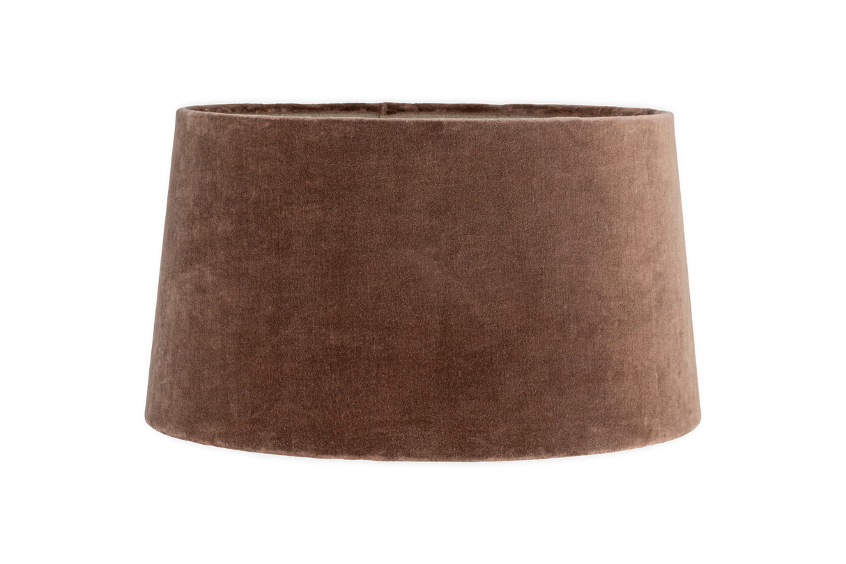 Nkuku Mendai Velvet & Linen Lampshade Mocha Extra Large
