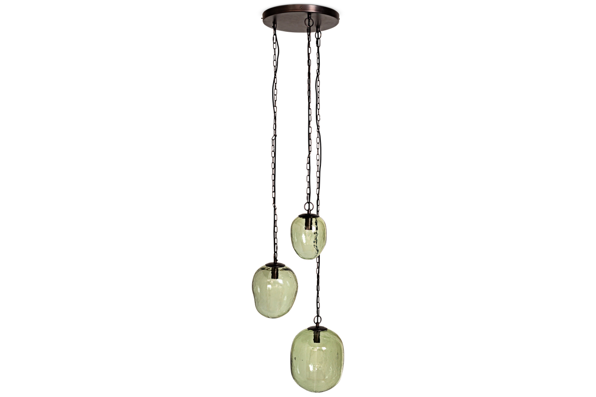 Nkuku Sanvika Organic Cluster Pendant Green