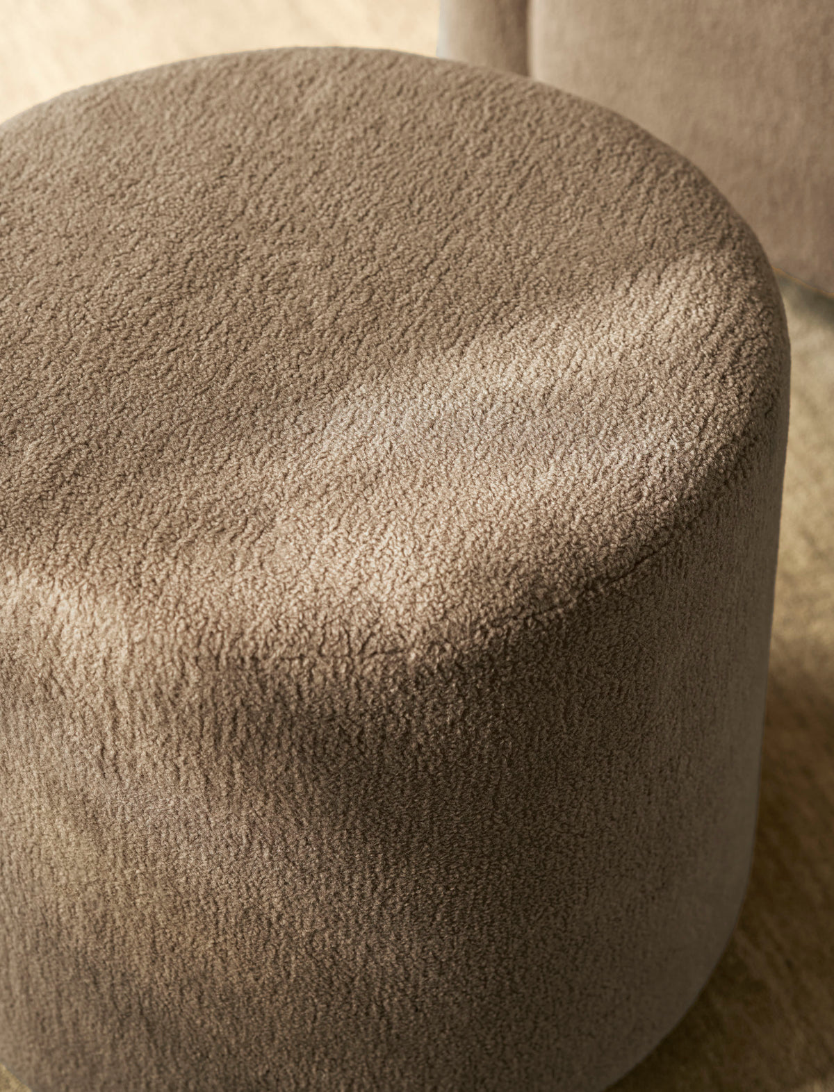 Garden Trading Whittlebury Foot Stool - Shearling, Grey