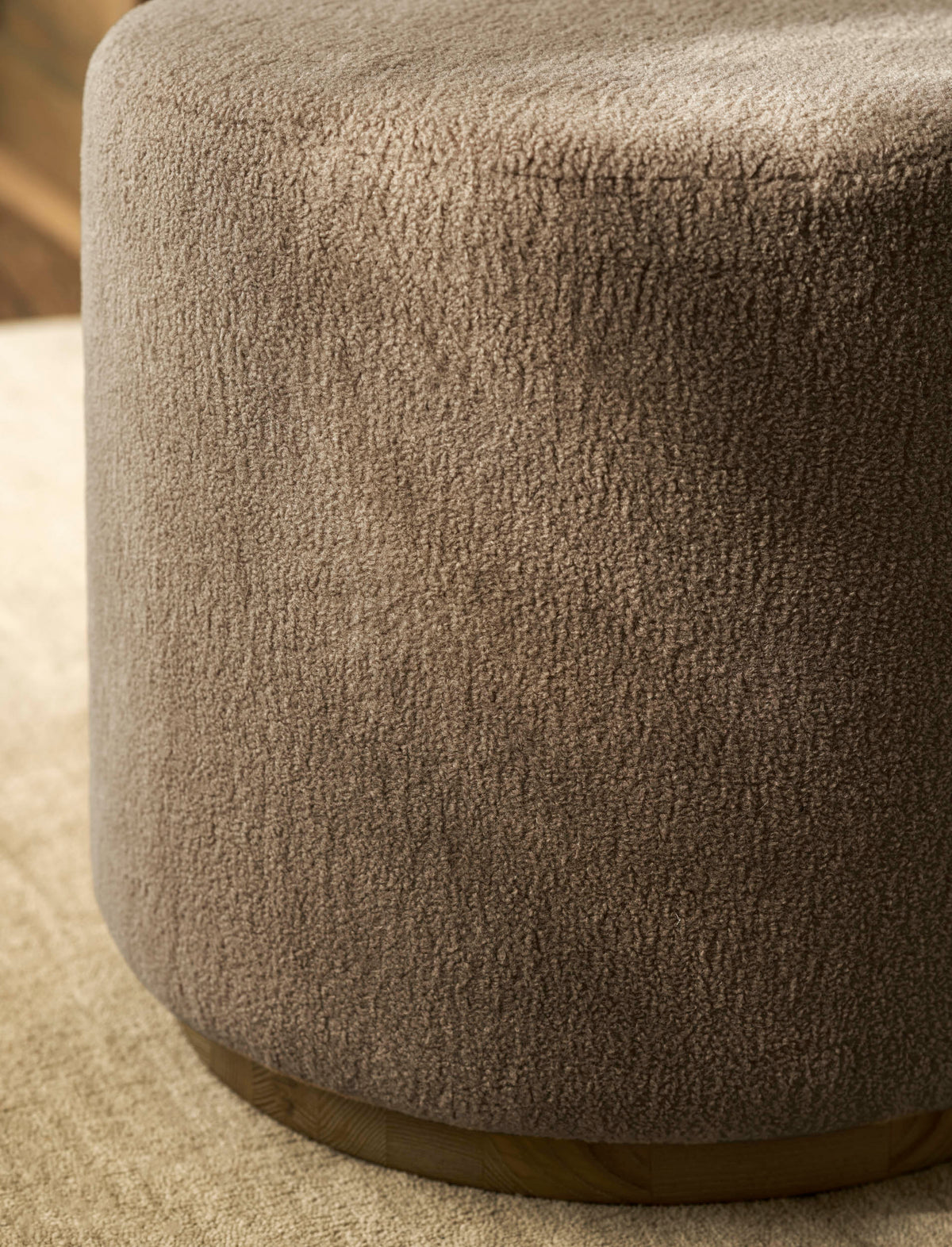 Garden Trading Whittlebury Foot Stool - Shearling, Grey