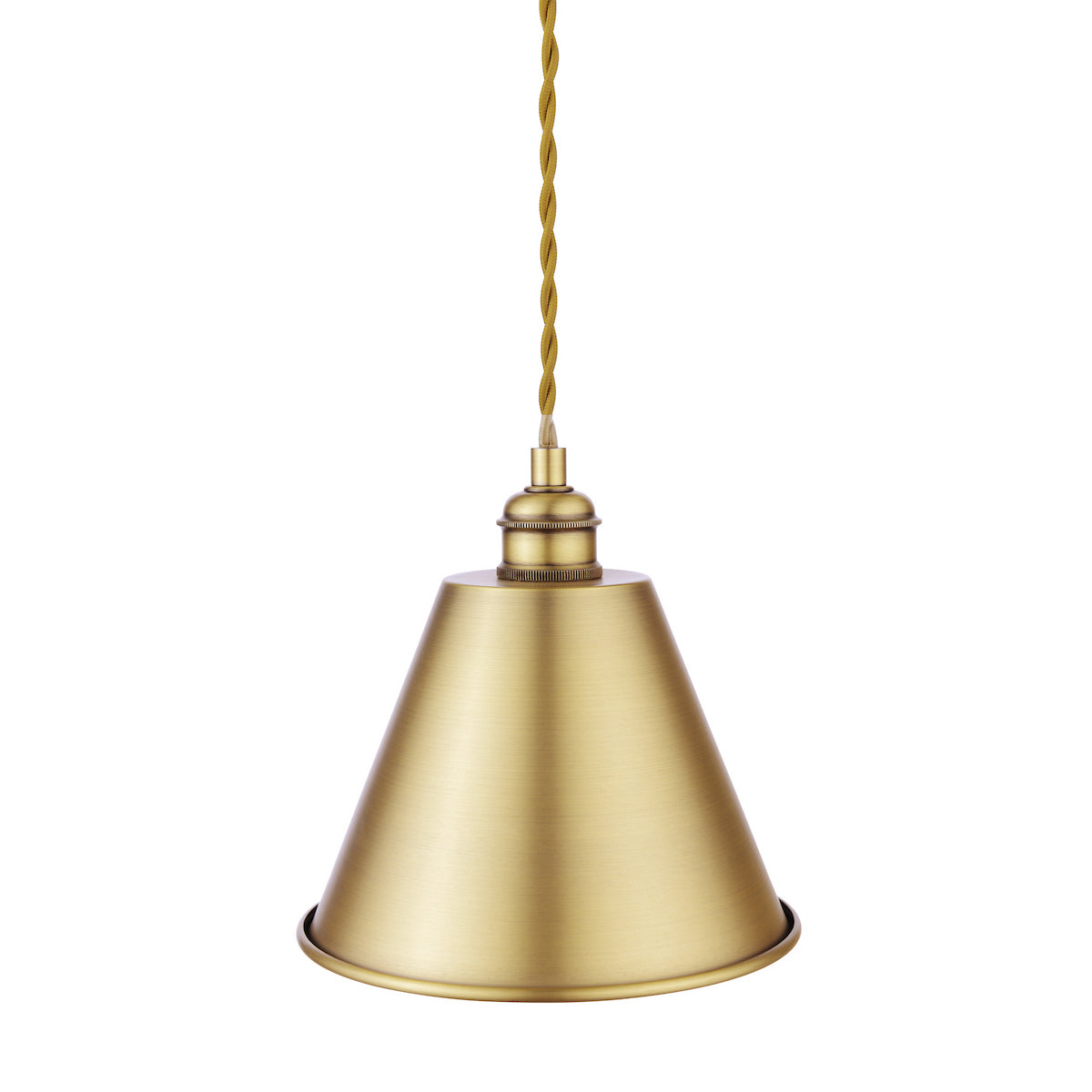 Joules Wollaton Pendant Matt Antique Brass and Matt White