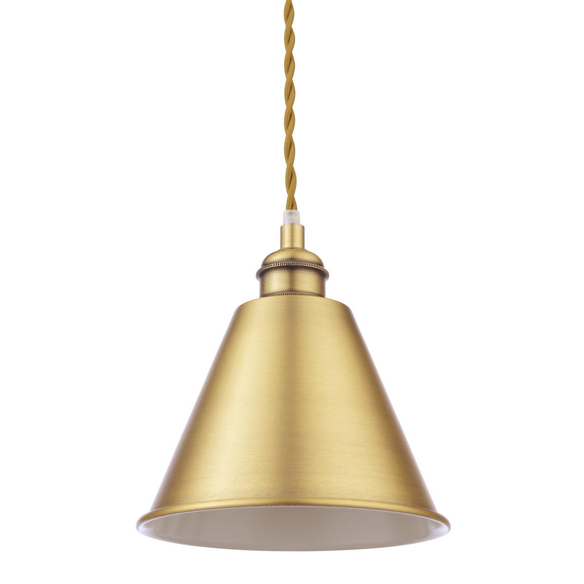 Joules Wollaton 3 Light Bar Pendant Matt Antique Brass and Matt White
