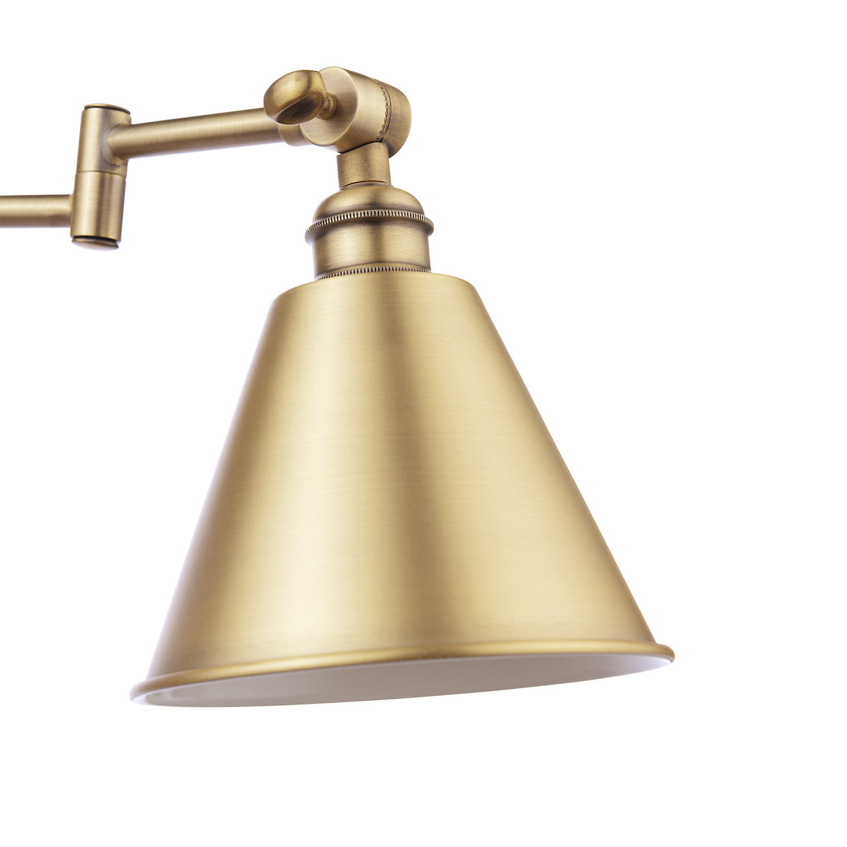 Joules Wollaton Single Spotlight Matt Antique Brass and Matt White