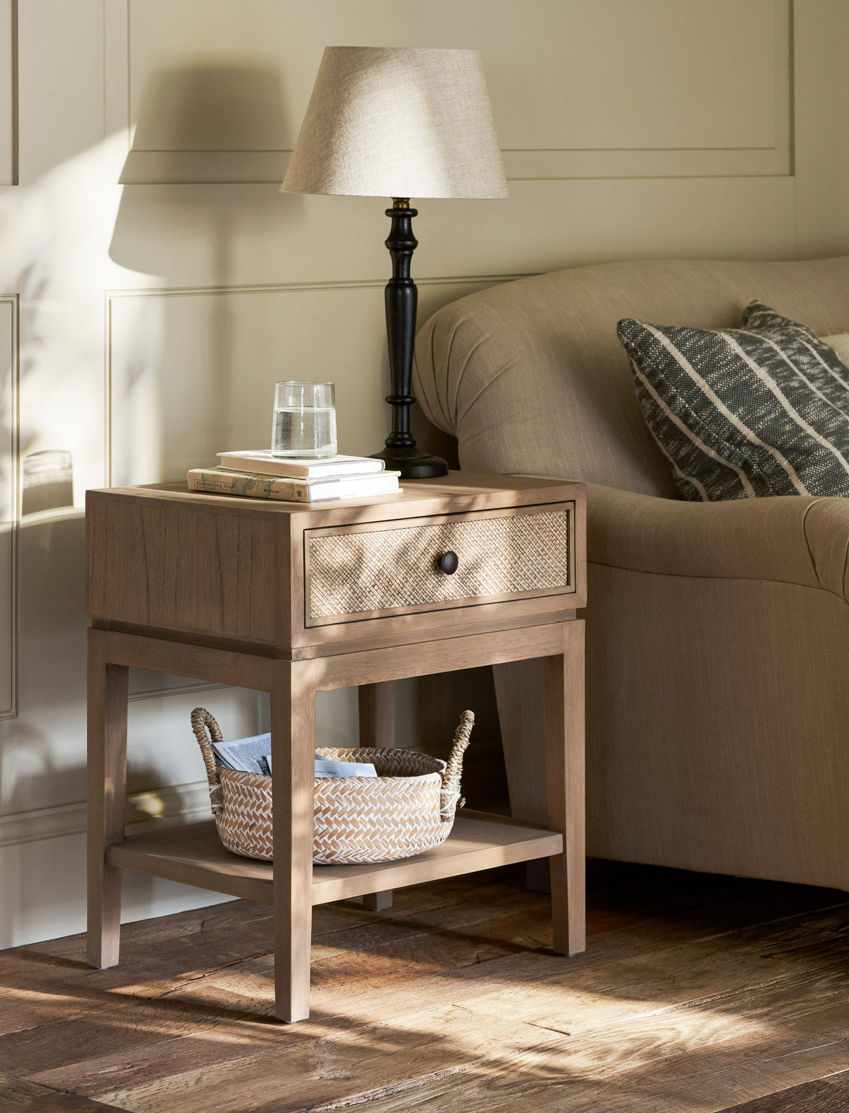 Garden Trading Widcombe Side Table With Drawer Bayur Wood