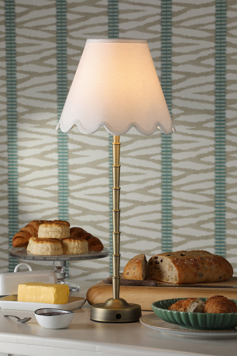 Dar Wyman LED Rechargeable Tall Table Lamp Matt Antique Brass Base Only