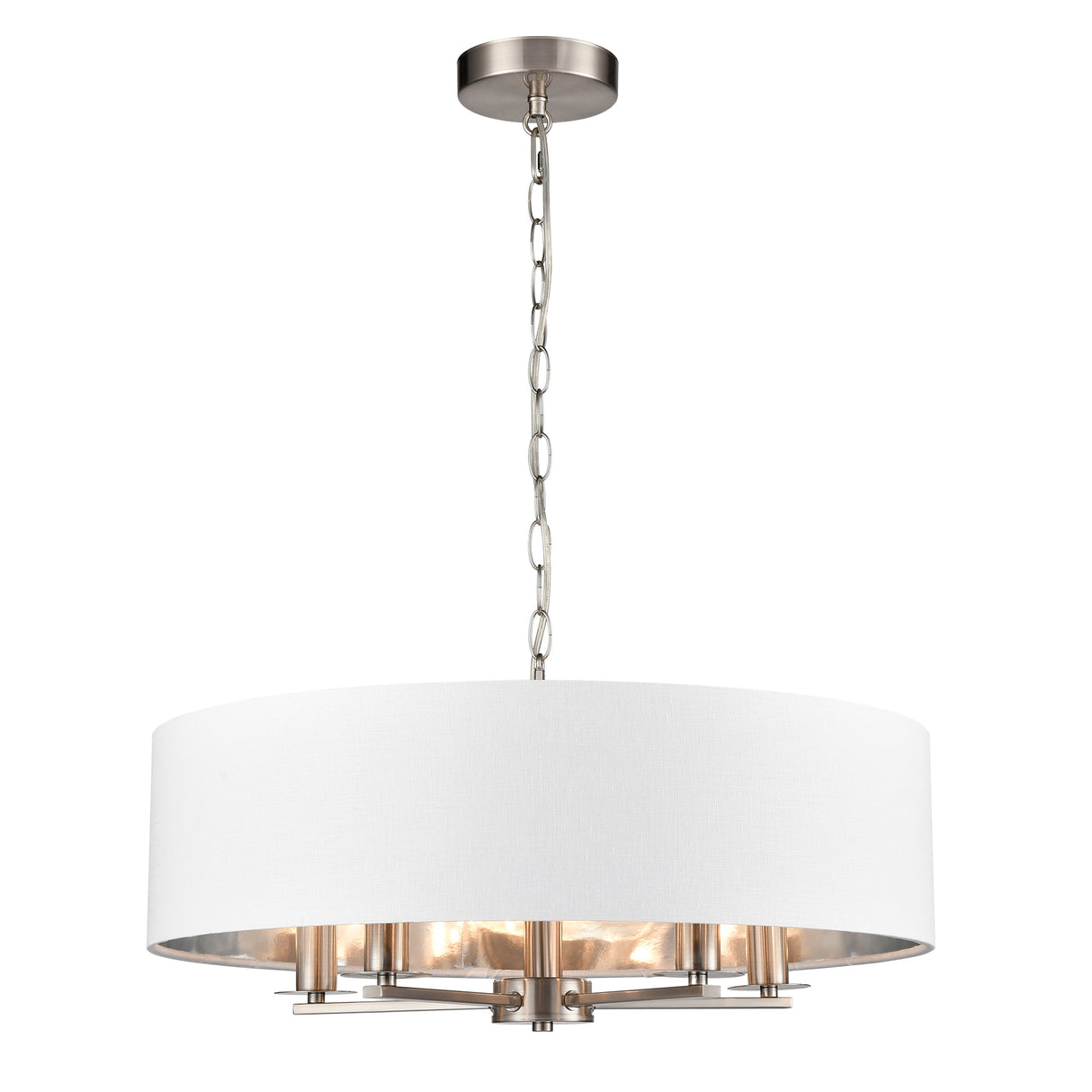 Franklite Windsor 5lt Pendant satin nickel