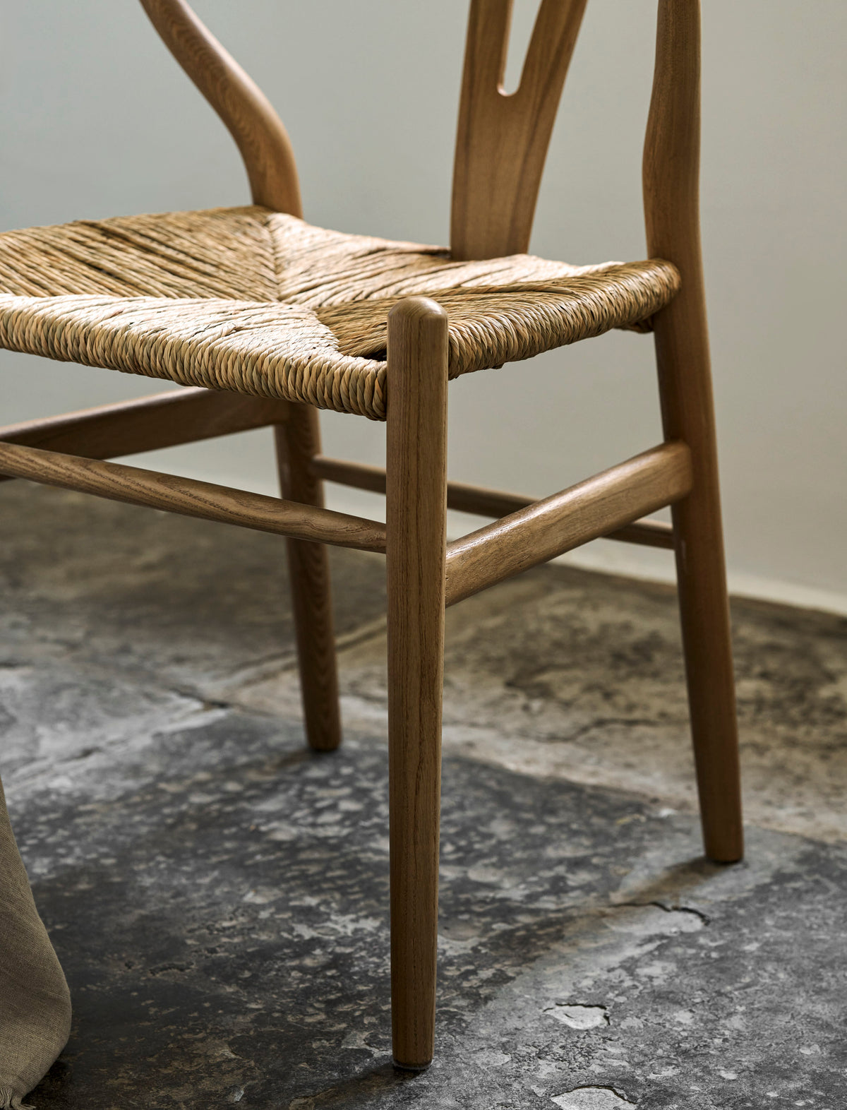 Garden Trading Chilthorne Wishbone Dining Chair Ash Wood, Natural, Set of 2
