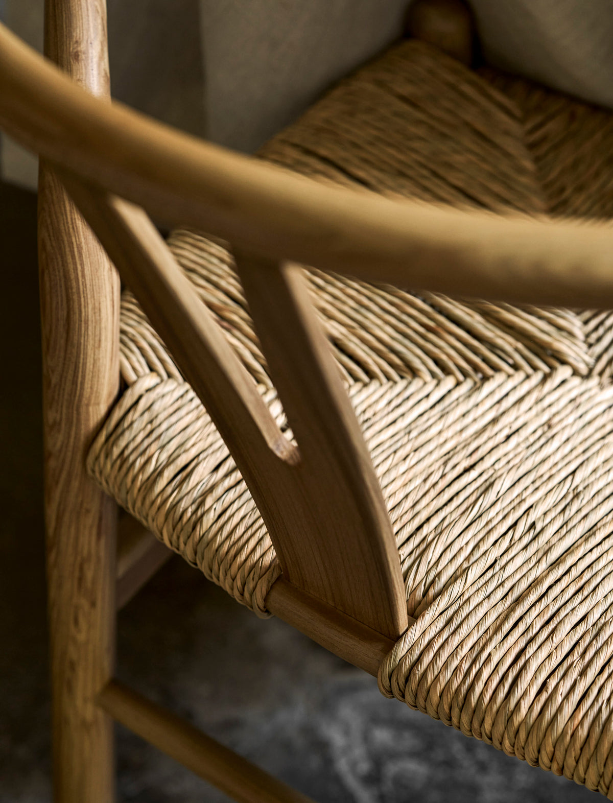 Garden Trading Chilthorne Wishbone Dining Chair Ash Wood, Natural, Set of 2