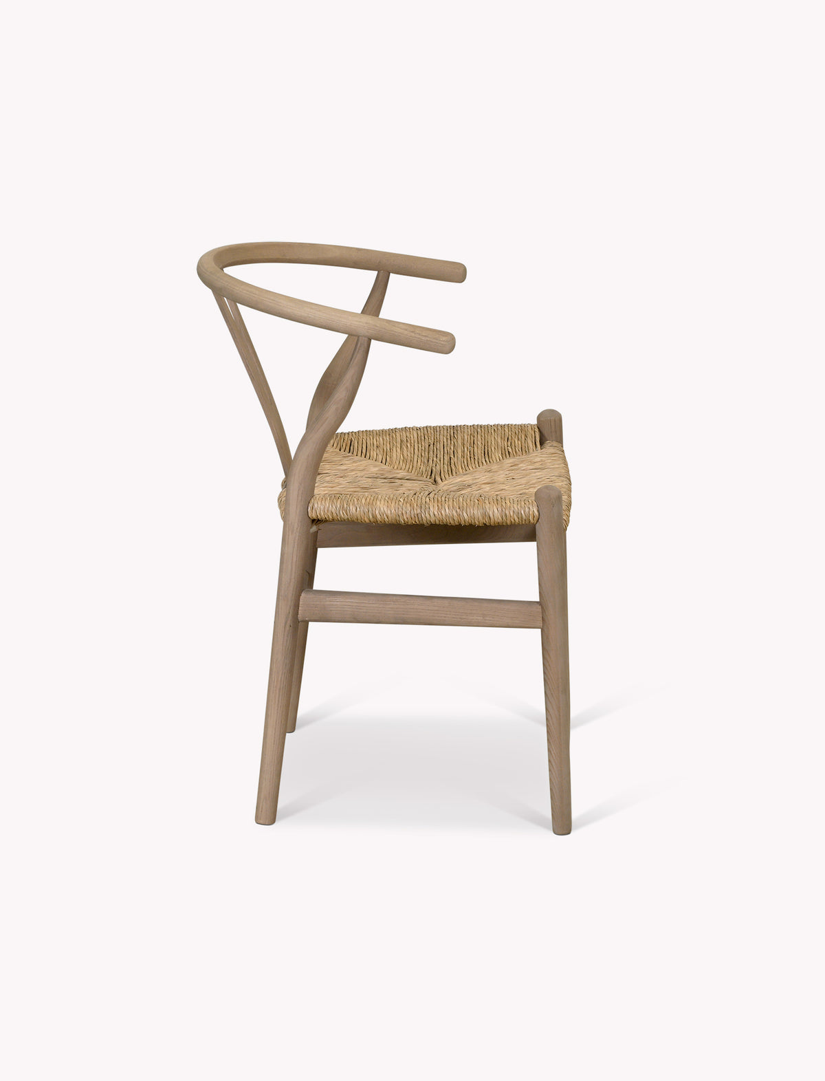 Garden Trading Chilthorne Wishbone Dining Chair - Ash Wood, Lime Wash, Set of 2