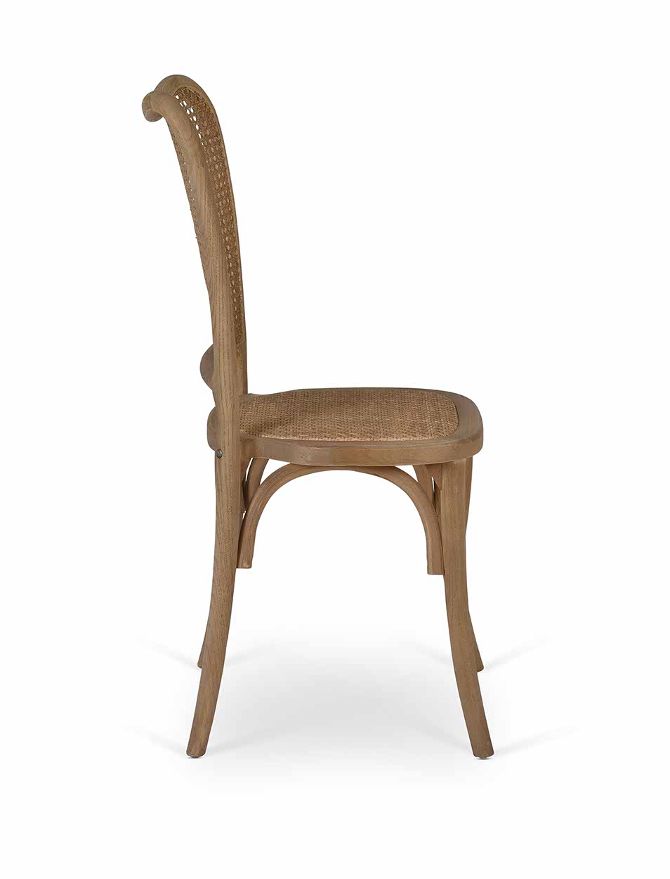 Garden Trading Fairlight Rattan Stacking Dining Chair Elm Wood, Natural, Set of 2