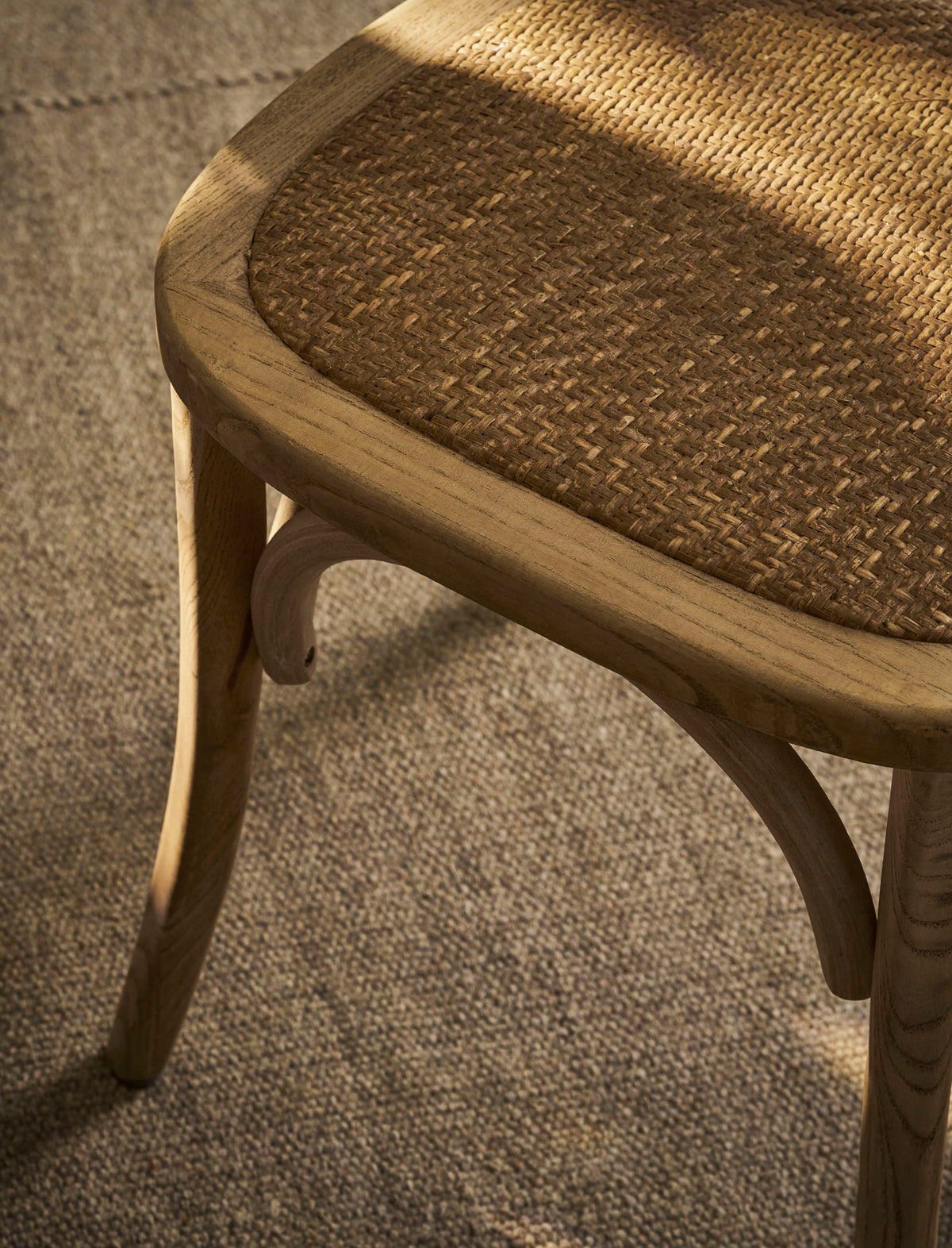 Garden Trading Fairlight Rattan Stacking Dining Chair Elm Wood, Natural, Set of 2