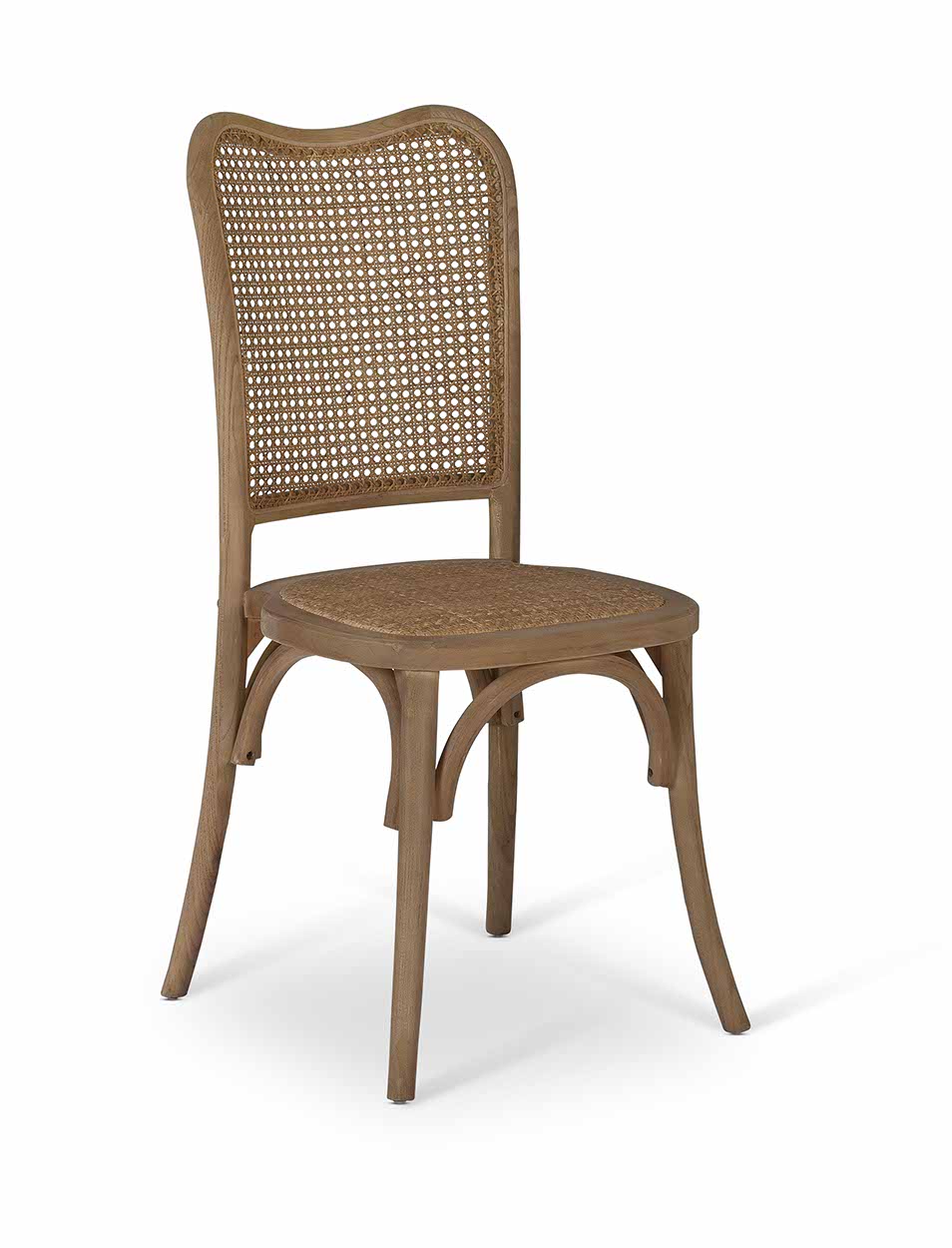 Garden Trading Fairlight Rattan Stacking Dining Chair Elm Wood, Natural, Set of 2