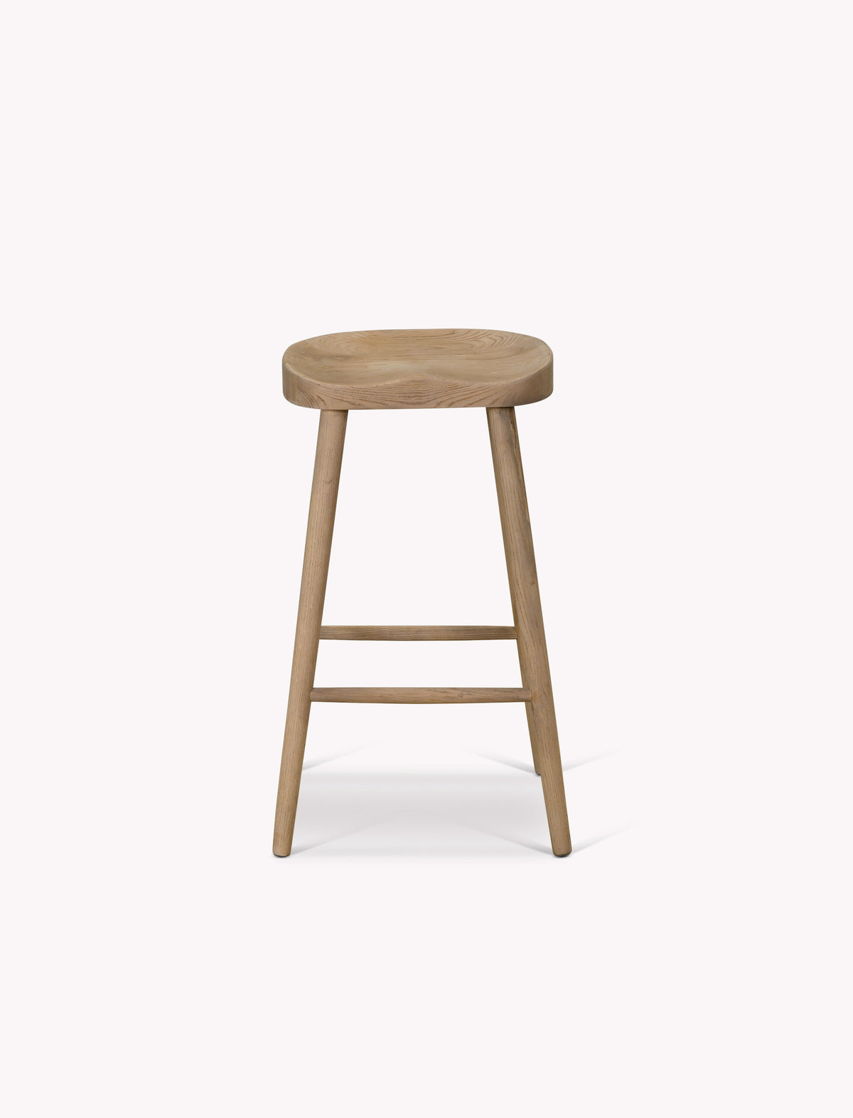Garden Trading Lilley Bar Stool Ash Wood, Lime Wash